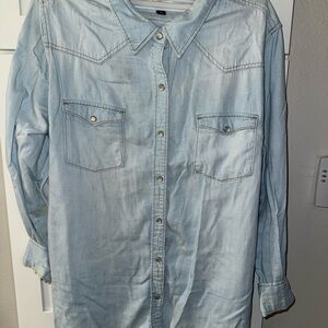 Denim Button-Up Shirt